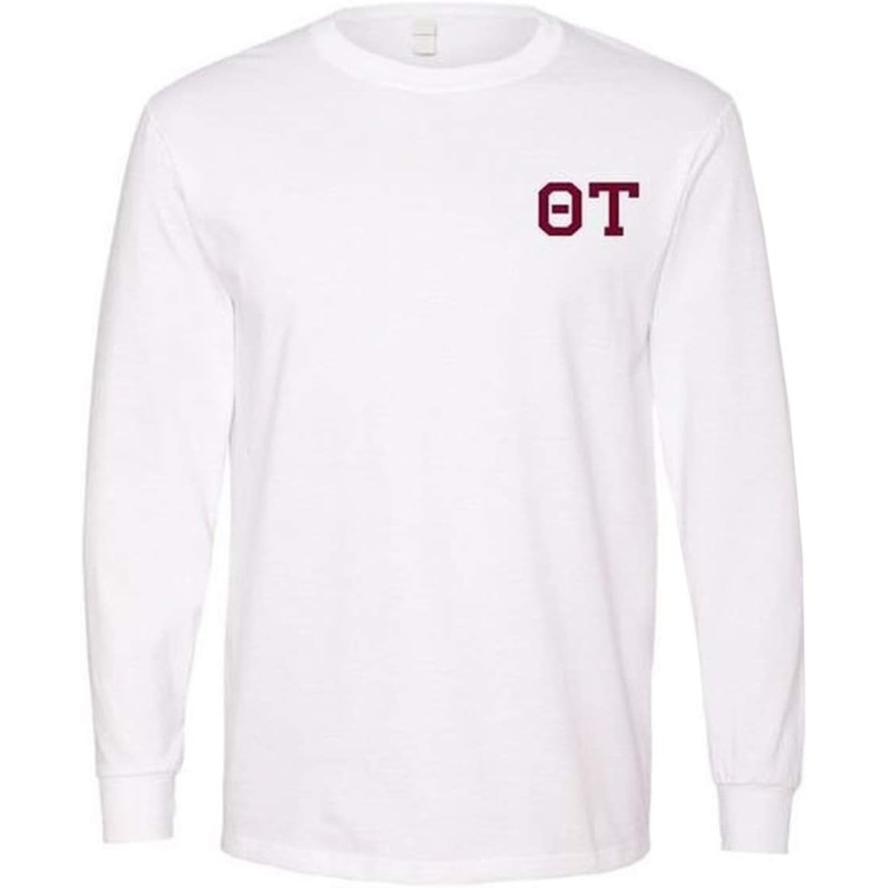 image:imageGreekgear Theta Tau Flag Long Sleeve TShirtWhite