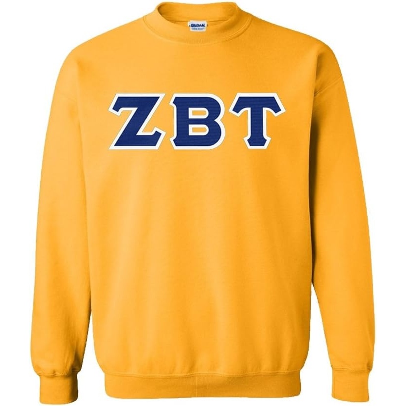 image:imageGreekgear Zeta Beta Tau Lettered CrewneckAthletic Gold