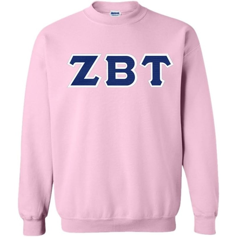 image:imageGreekgear Zeta Beta Tau Lettered CrewneckLight Pink