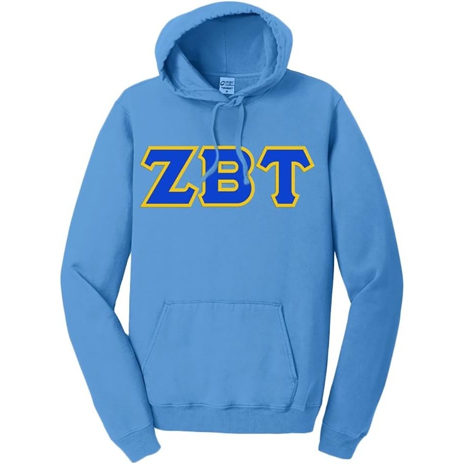 image:imageGreekgear Zeta Beta Tau ZBT PigmentDyed Lettered Hooded SweatshirtBlue Moon