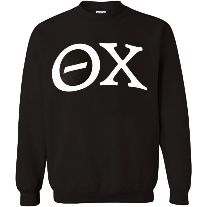 image:imageTheta Chi Arched Greek Letter Crewneck Sweatshirt BlackBlack
