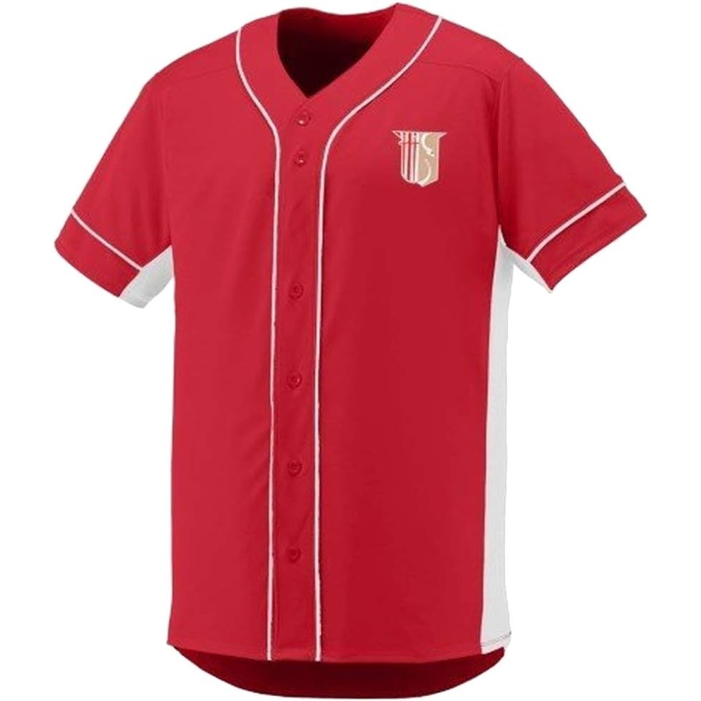 image:imageTheta Chi Fraternity Crest Slugger Baseball JerseyRedWhite
