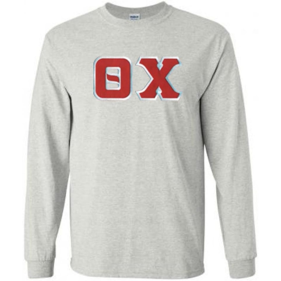 image:imageTheta Chi Lettered Long SleeveLight Grey