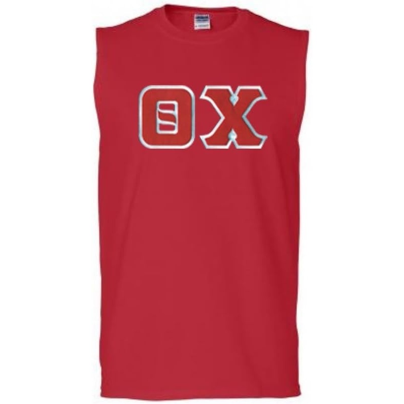 image:imageTheta Chi Lettered Sleeveless TeeRed