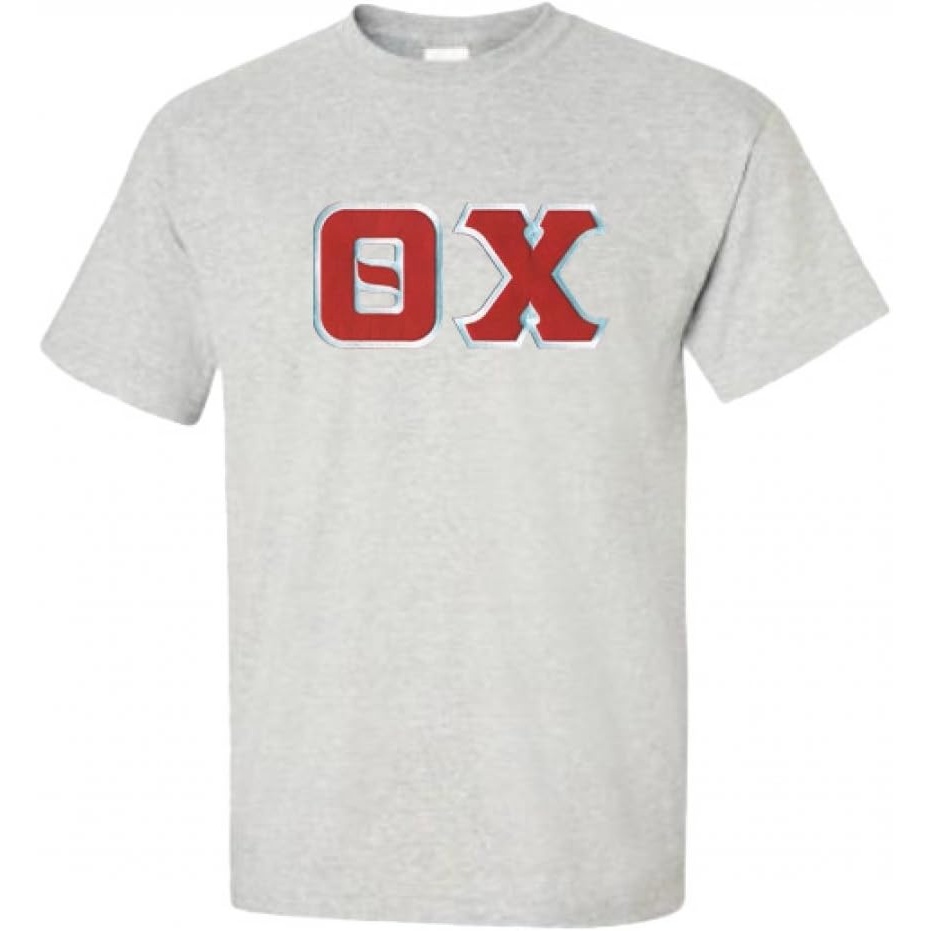 image:imageTheta Chi Lettered TShirtIce Grey