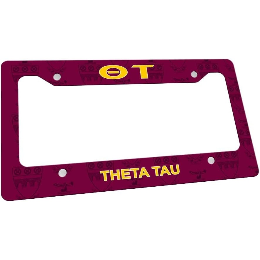 image:imageTheta Tau Custom License Plate Frame Maroon