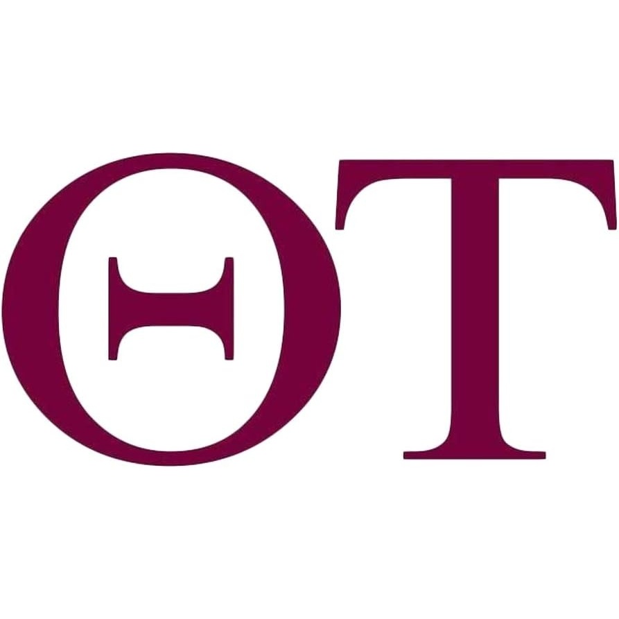 image:imageTheta Tau Greek Letter Window Sticker Decal Maroon ImprintMaroon