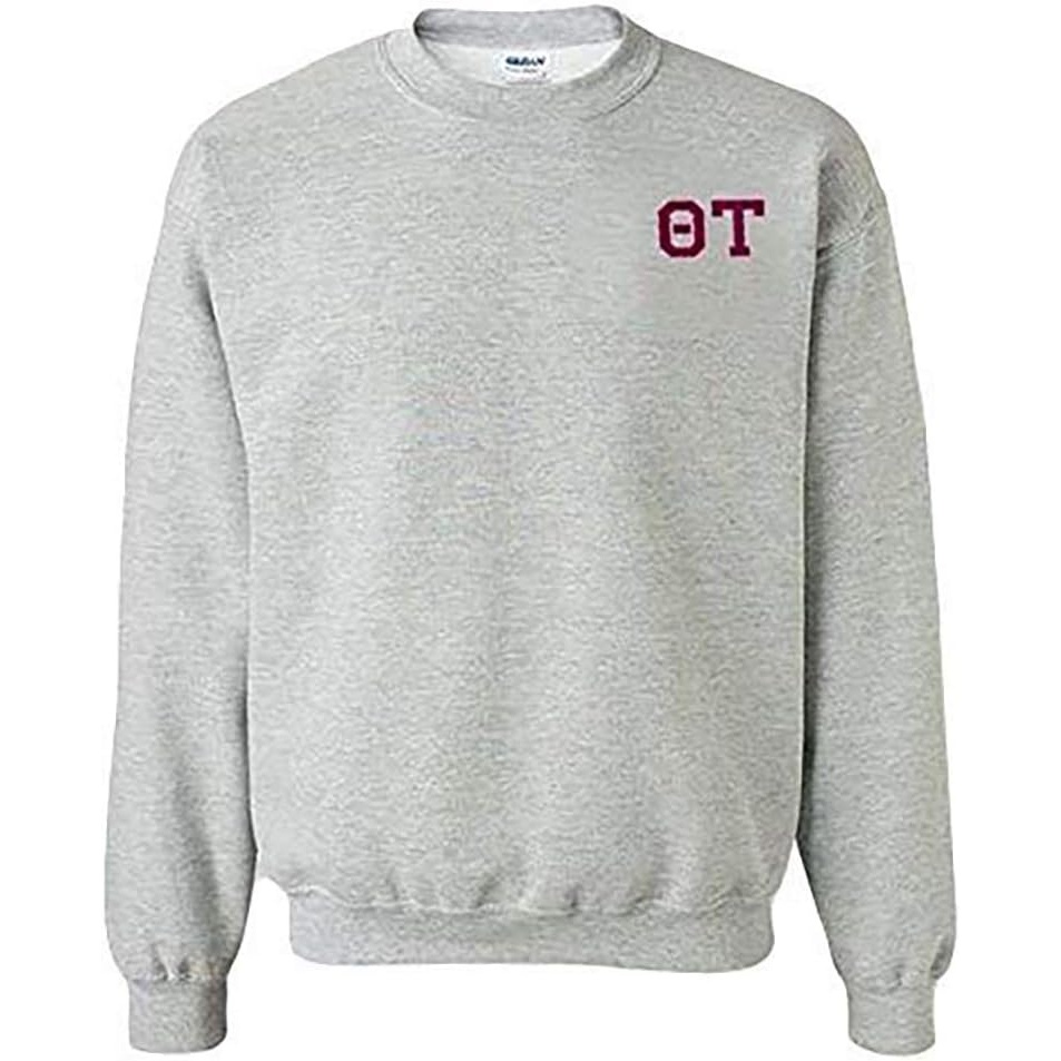 image:imageTheta Tau Lettered World Famous Greek CrewneckSports Grey