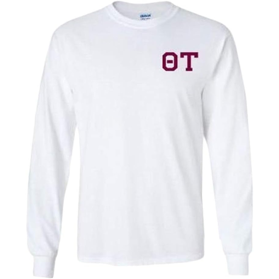image:imageTheta Tau World Famous Crest Long Sleeve TShirtWhite