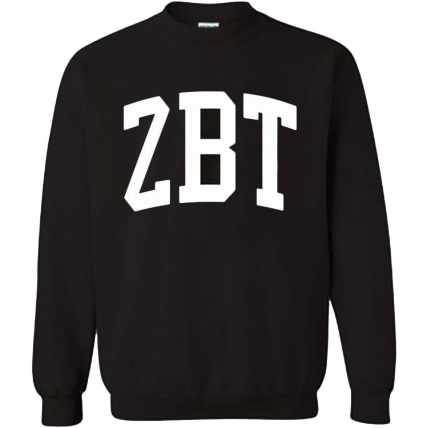 image:imageZeta Beta Tau ZBT Arched Greek Letter Crewneck Sweatshirt BlackBlack