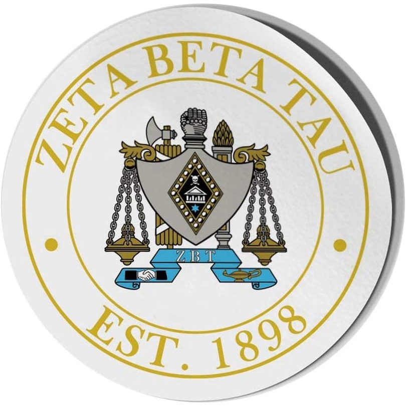 image:imageZeta Beta Tau ZBT Circle Crest Shield Decal