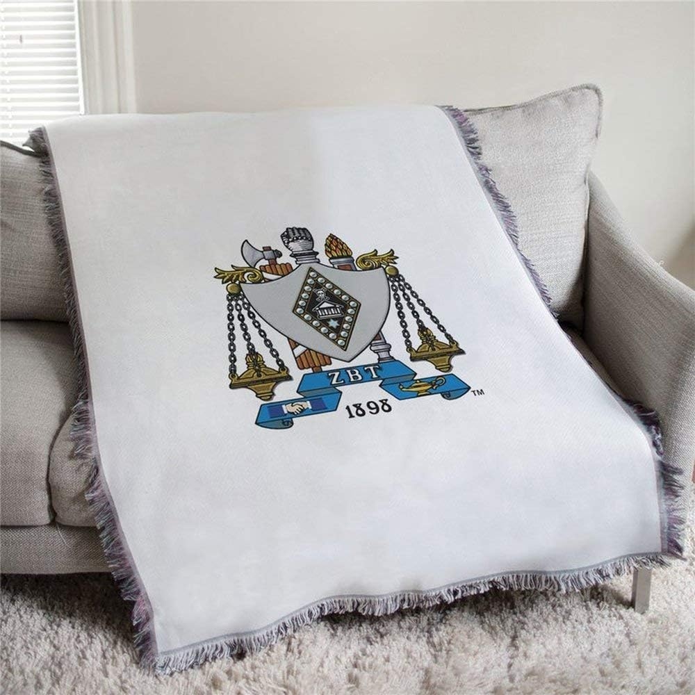 image:imageZeta Beta Tau ZBT Full Color Crest Afghan Blanket Throw