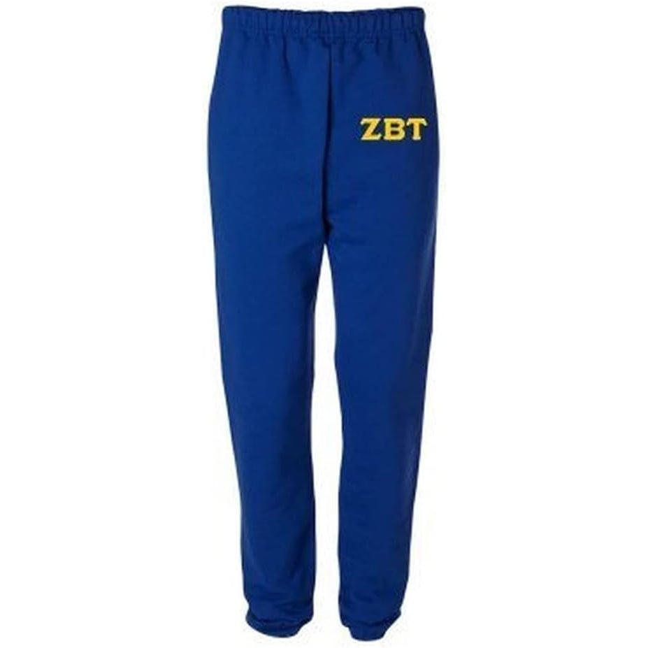 image:imageZeta Beta Tau ZBT Greek Lettered Thigh SweatpantsRoyal Blue