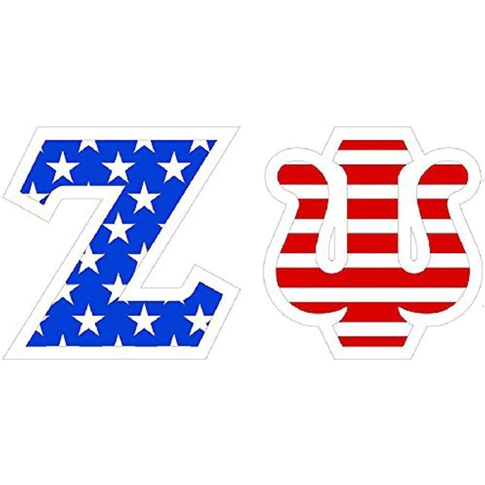 image:imageZeta Psi American Flag Greek Letter Sticker