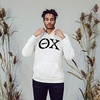 Theta Chi Arched Greek Letter Hooded Sweatshirt(White)
