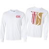 Theta Chi World Famous Crest Long Sleeve T-Shirt(Light Grey)