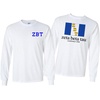 Zeta Beta Tau ZBT Flag Long Sleeve T-Shirt(White)