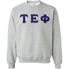 Greekgear Tau Epsilon Phi Lettered Crewneck(Sports Grey)
