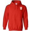 Greekgear Theta Chi Crest – Shield Emblem Hooded Sweatshirt(Red)