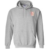 Greekgear Theta Chi Crest – Shield Emblem Hooded Sweatshirt(Sports Grey)