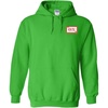 Greekgear Theta Chi Flag Patch Hooded Sweatshirt(Kelly Green)
