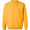 Greekgear Theta Chi Left Crest Printed Crewneck Sweatshirt(Gold)