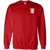 Greekgear Theta Chi Left Crest Printed Crewneck Sweatshirt(Red)