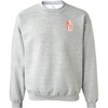 Greekgear Theta Chi Left Crest Printed Crewneck Sweatshirt(Sports Grey)