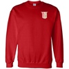 Greekgear Theta Chi World Famous Crest – Shield PATCH Crewneck Sweatshirt(Red)