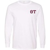 Greekgear Theta Tau Stripes Long Sleeve T-Shirt(White)