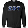Greekgear Zeta Beta Tau Lettered Crewneck(Black)
