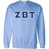 Greekgear Zeta Beta Tau Lettered Crewneck(Light Blue)