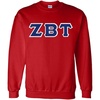 Greekgear Zeta Beta Tau Lettered Crewneck(Red)