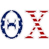 Theta Chi American Flag Greek Letter Sticker – 2.5″ Tall