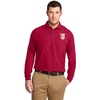 Theta Chi Emblem Long Sleeve Polo(Red)