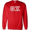 Theta Chi Fraternity Crest Twill Letter Crewneck Sweatshirt(Red)