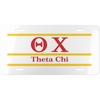 Theta Chi Lettered Lines License Covers