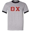 Theta Chi Lettered Ringer Shirt(Athletic Heather/Black)
