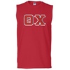 Theta Chi Lettered Sleeveless Tee(Red)
