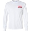 Theta Chi World Famous Crest Long Sleeve T-Shirt(Light Grey)