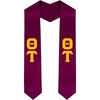 Theta Tau Greek Lettered Graduation Sash Stole(Maroon)