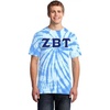 Zeta Beta Tau Essential Tie-Dye Lettered Tee(Light Blue)