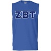 Zeta Beta Tau Lettered Sleeveless Tee(Royal Blue)