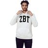 Zeta Beta Tau ZBT Arched Greek Letter Hooded Sweatshirt(White)