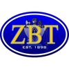 Zeta Beta Tau ZBT Color Oval Decal