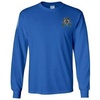 Zeta Beta Tau ZBT Fraternity Crest Longsleeve Tee(Royal Blue)