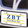 Zeta Beta Tau ZBT Lettered Lines License Cover