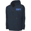Zeta Beta Tau ZBT Tackle Twill Lettered Pack N Go Pullover(Navy Blue)