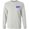 Zeta Beta Tau ZBT World Famous Crest Long Sleeve T-Shirt(Light Grey)