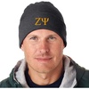 Zeta Psi Greek Letter Knit Cap(Dark Grey W/Light Gold Thread Color)